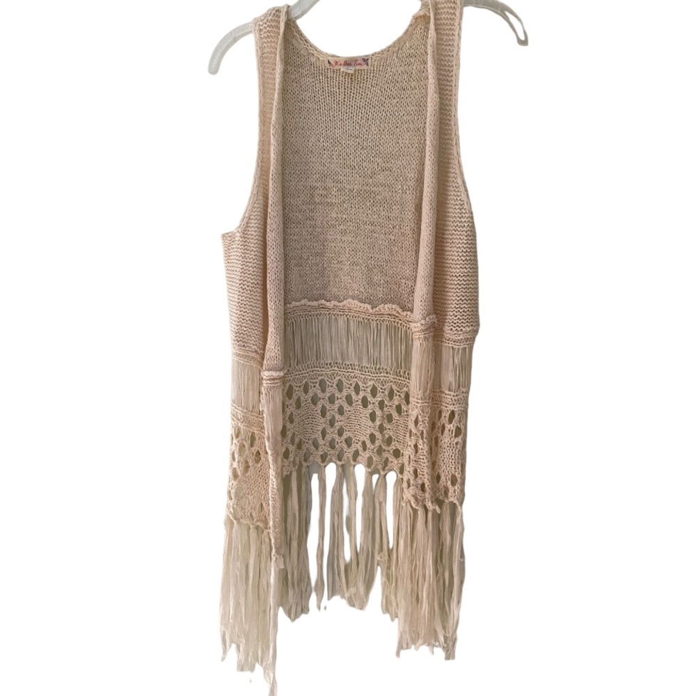 Cream Tassel Cardigan